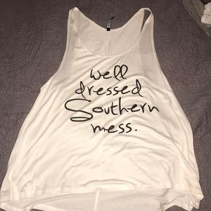 Creme Southern tank top